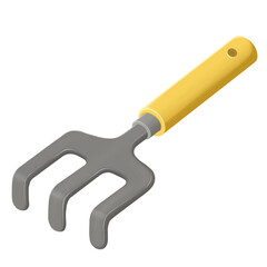 Garden Hand fork gardening tool isometric