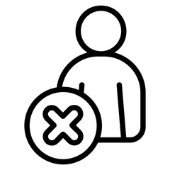 Obraz premium No entry Line Icon