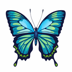 Realistic bright butterfly isolated  vector  illustration