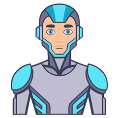 AI and Human High Tech Android