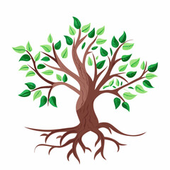 Beautiful hand drawn tree life vector  illustration