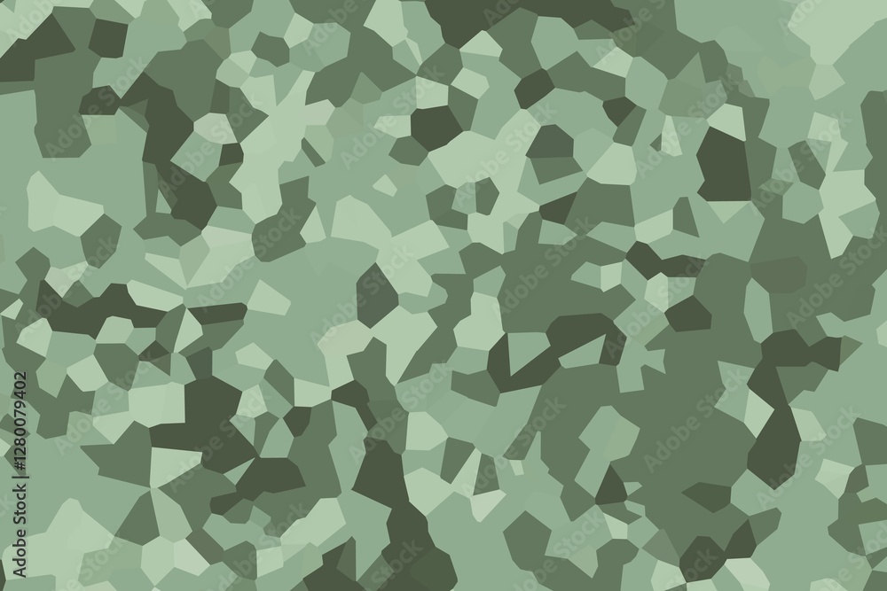 Poster abstract pixelated paper mosaic in sage green tones with geometric pixel art effect. digital texture