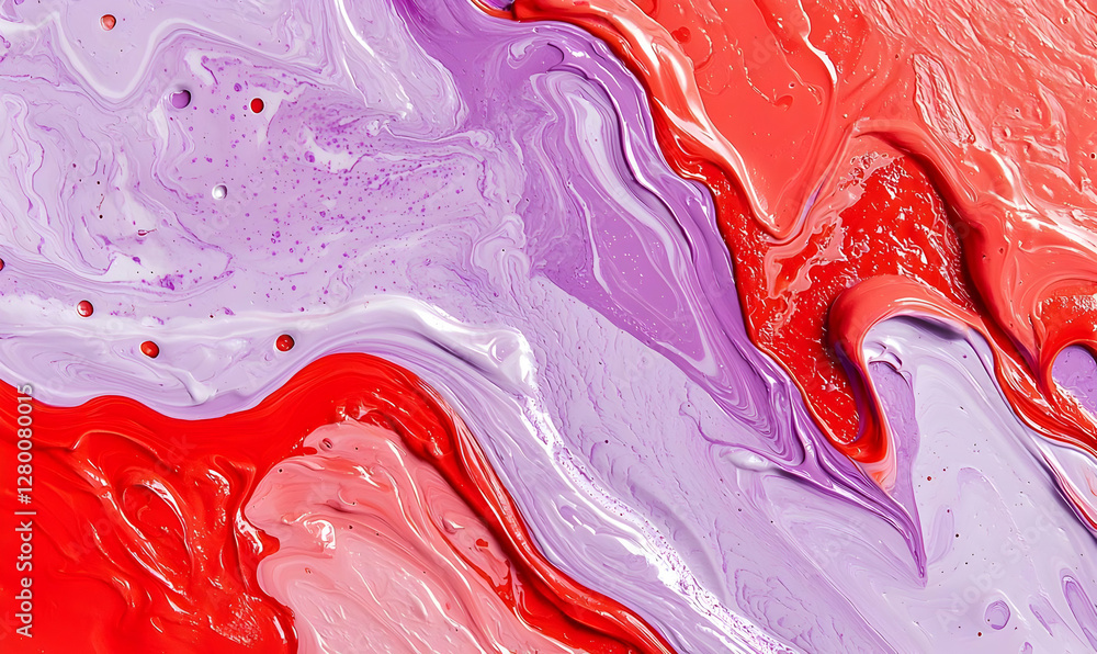 Poster vibrant abstract waves, dynamic flows of red and orange create a mesmerizing visual rhythm, evoking 