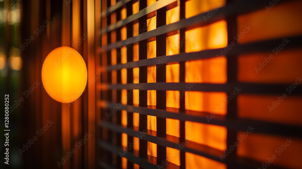 Aufkleber illuminated sphere and lattice create a serene atmosphere