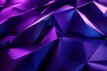 Fototapeta premium Futuristic abstract geometric background with 3D shapes in vibrant purple and blue hues