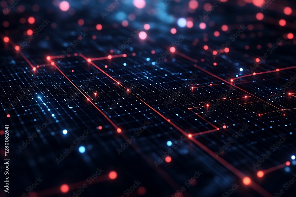Aufkleber abstract digital technology background. network connection concept.