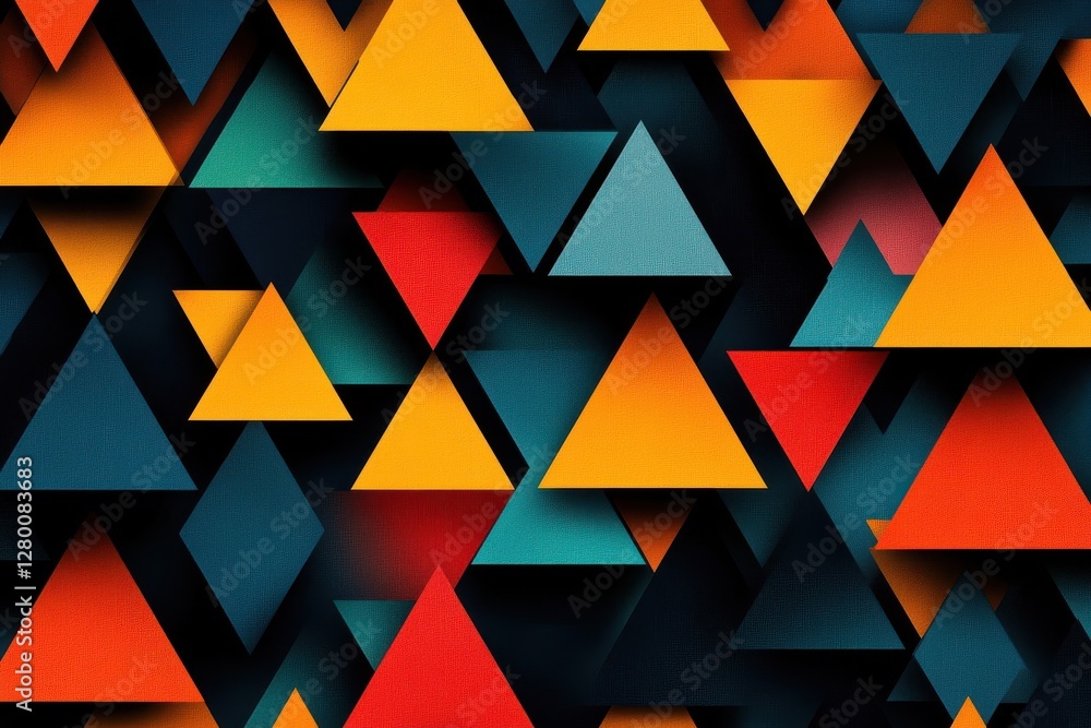 Aufkleber abstract geometric triangle pattern design