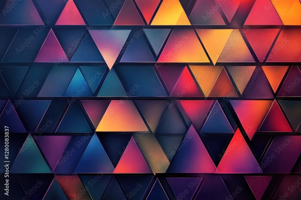 Poster abstract colorful triangular geometric pattern design