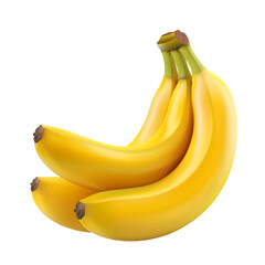 A vibrant bunch of ripe bananas arranged artistically, showcasing their bright yellow color and natural curves against a simple background, ideal for food-related projects
