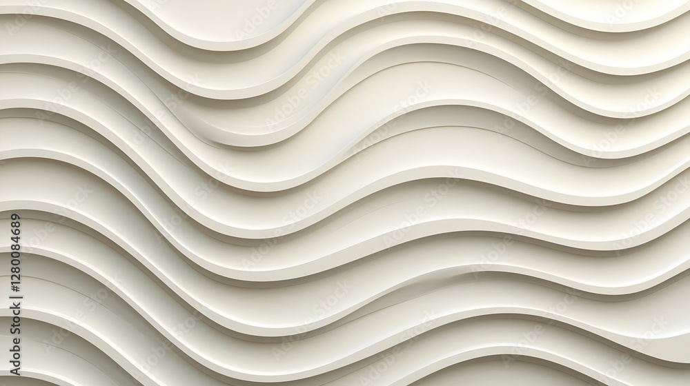 Poster beige abstract wave pattern, soft undulating waves create a soothing background, blending elegance w