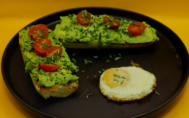 trendy food photografy-vibrant plated dishes on yellow backdrop