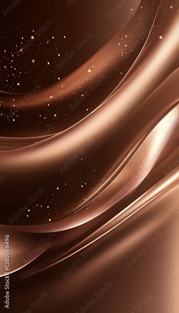 Poster abstract design showing flowing waves and subtle light streaks