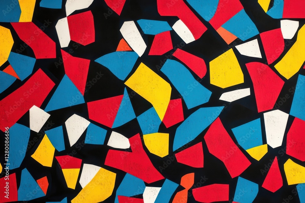 Poster abstract colorful geometric shapes pattern design