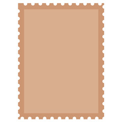 blank brown postage stamp