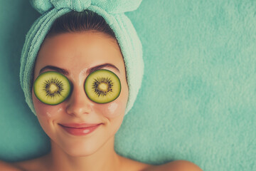 Young woman with facial mask, Woman at spa, Spa day, Therapy day, Self reward day