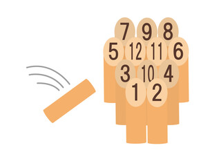 シンプルなモルックの道具