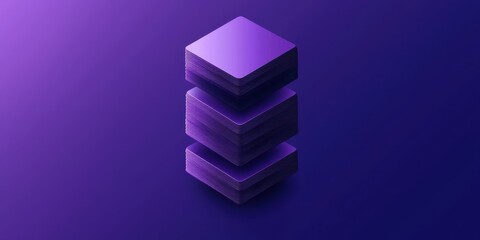 A visually striking image of stacked purple layers against a dark background, conveying depth and modernity.