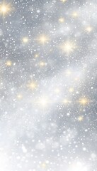 Fototapeta premium Silver Winter Background Showing Falling Snow And Sparkling Lights