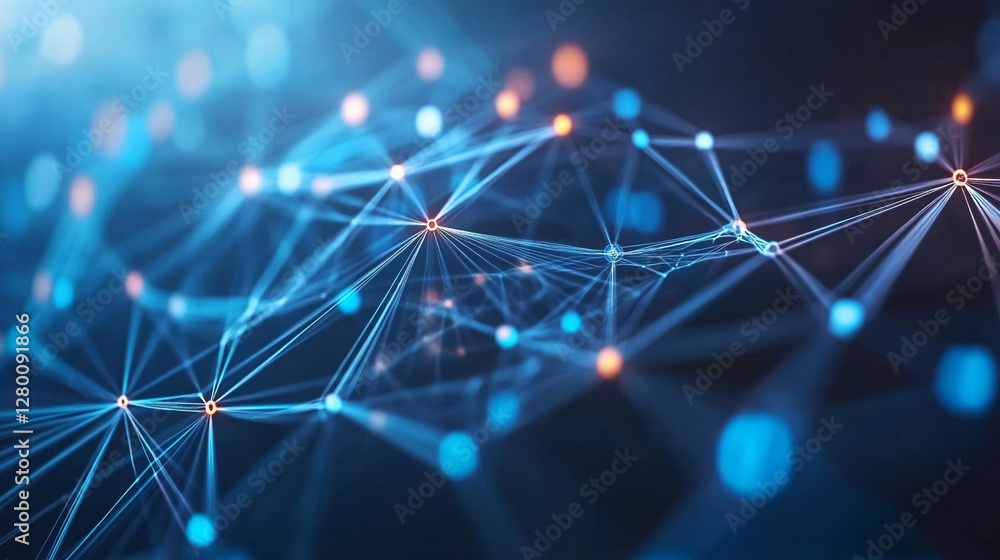 Poster abstract network connection structure visualisation