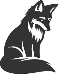 A fox sitting with drooped ears looking sorrowful vector