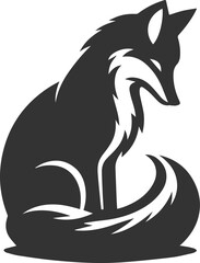 A fox sitting with drooped ears looking sorrowful vector