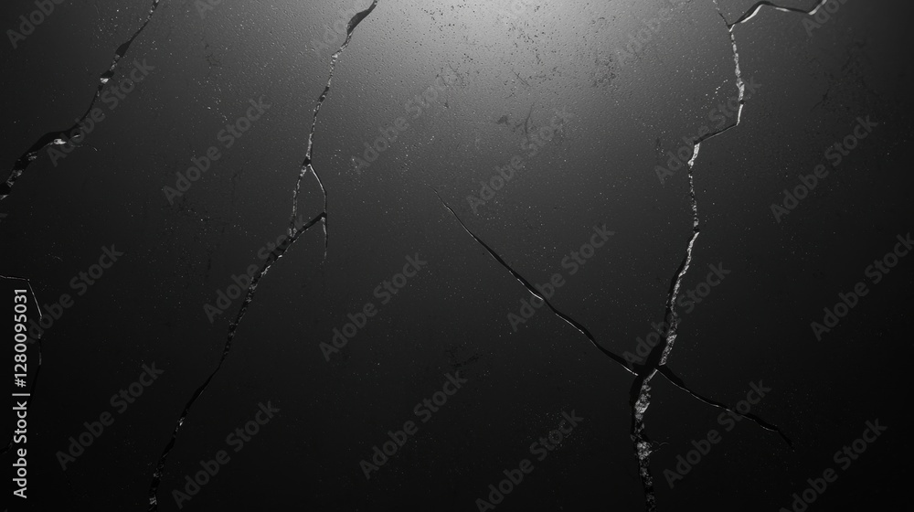 Poster soft noise grainy texture with cracks and flaws on a dark surface