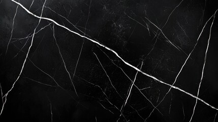 Elegant Black Marble Texture with Striking White Veins Showcasing Nature's Beauty and Intricacy Perfect for Backgrounds, Designs, and Stylish Interior Decor