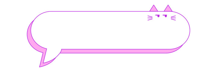 Obraz premium フキダシにゃんこピンク じと目