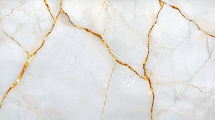 Fototapeta premium Elegant White Marble Surface with Striking Gold Veins, Perfect for Interior Design, Textures, Backgrounds, and Luxury Aesthetic Applications