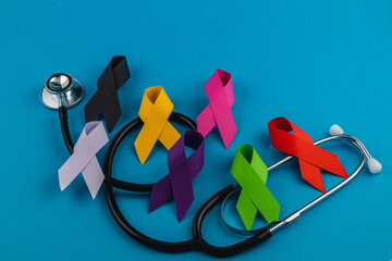 Raise awareness with colorful ribbons to support cancer and health initiatives