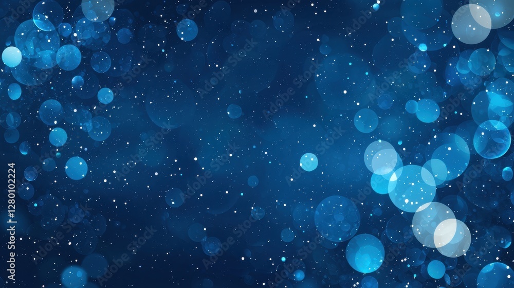 Poster abstract blue bokeh texture with soft lights creating a serene and dreamy atmosphere perfect for bac