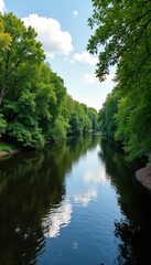 The Delaware River flows smoothly by Wilmington, serene, Wilmington
