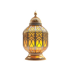 Islamic ramadan kareem lantern isolated on a transparent background.