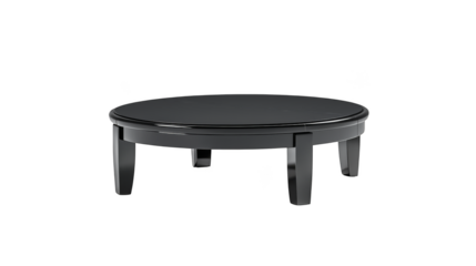 Vintage wooden table round in a stylish interior