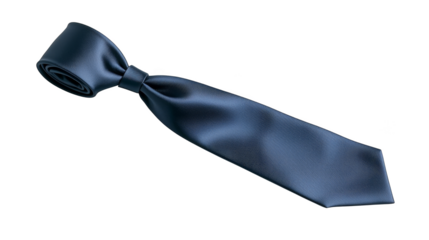 Elegant blue necktie on a white background