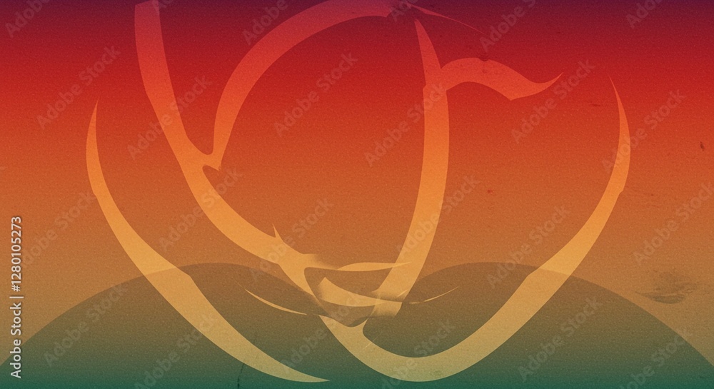 Aufkleber gentle gradient with a blend of pink and yellow, complemented by a soft texture and subtle abstract 
