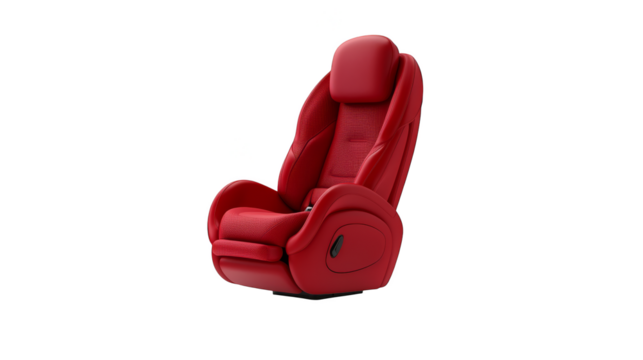 Red leather rec chair image