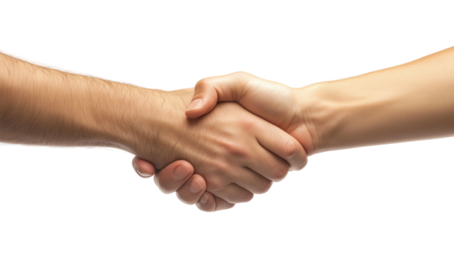 Two Hands Shaking Symbolizing Agreement and Trust