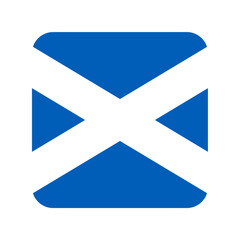 Flag of Scotland. Scotland rounded square flag icon digital vector illustration