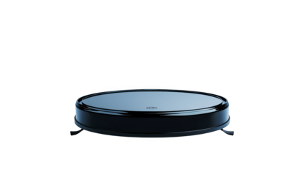 This modern black vacuum robot is suitable for homes where there is no housekeeper to help.
