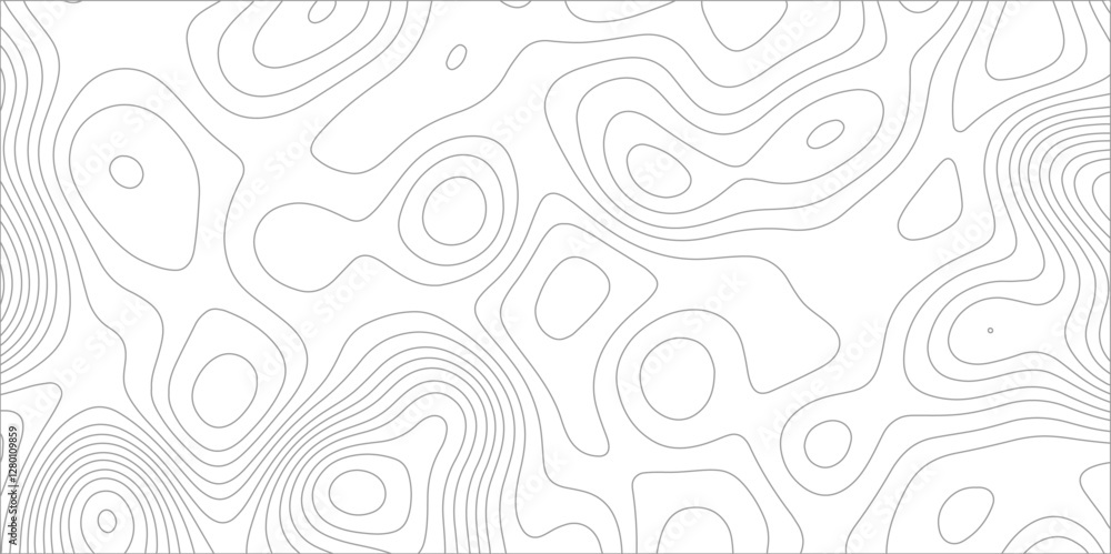 Poster abstract background with topographic map white background. the stylized height of the topographic ma