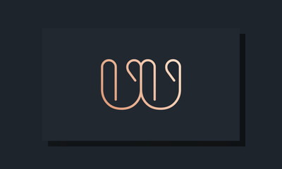 Minimal clip initial letter UU logo © Gfxvect Pro