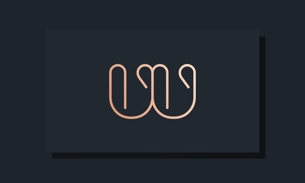 Minimal clip initial letter UU logo
