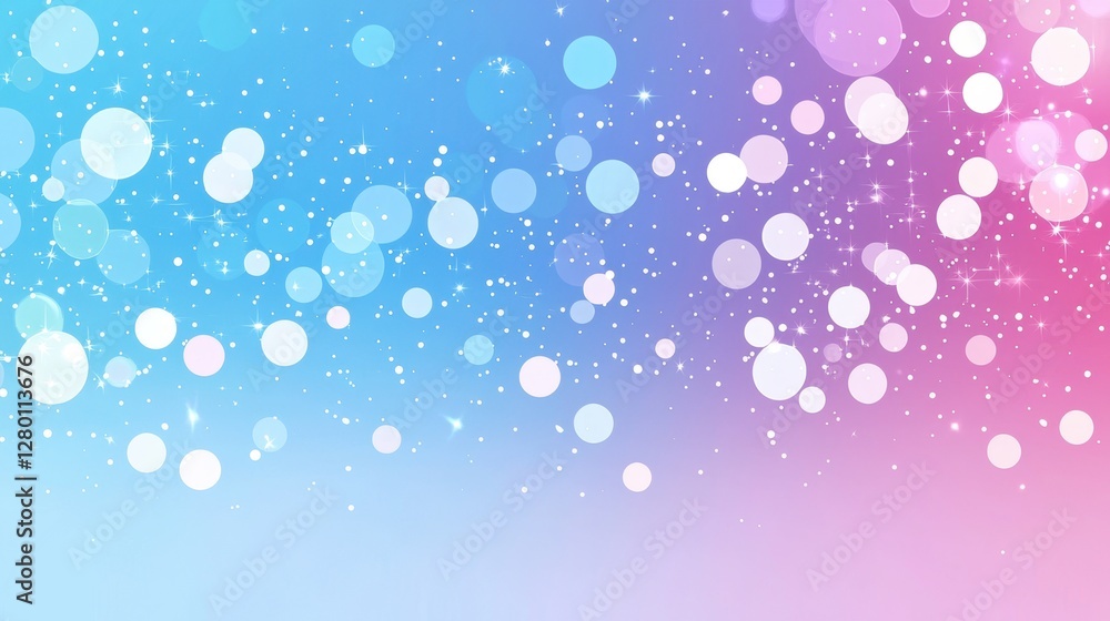 Aufkleber soft bokeh background with delicate circles and gentle color gradation in blue and pink for elegant 