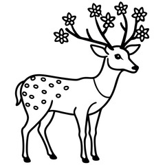 a-deer-with-smooth-prongs-covered-with-little-blos (1).eps