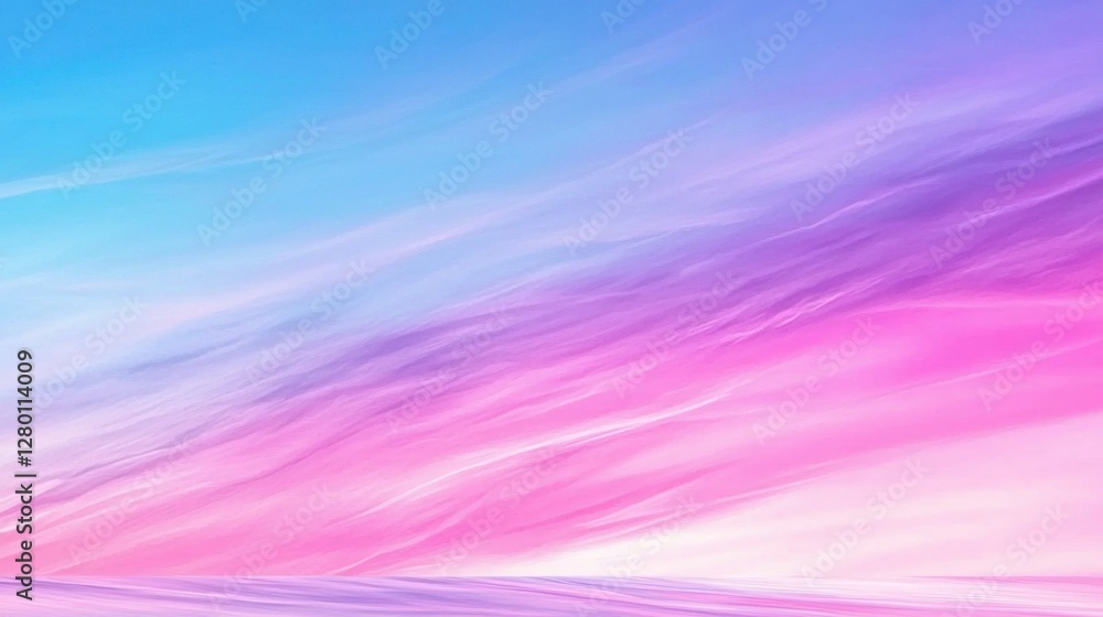 Poster serene and dreamy abstract background with soft pastel colors blending harmoniously to create an ins