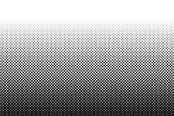 Dotted halftone gradient texture. Vanishing polka dot background. Repeating dots gradation pattern background. Black fading comic pop art overlay backdrop. Raster effect wallpaper