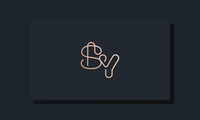 Minimal clip initial letter SY logo