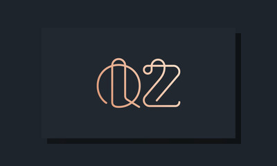 Minimal clip initial letter QZ logo