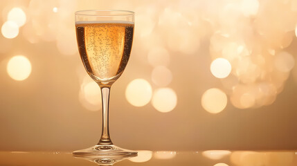 Champagne on Gold Background